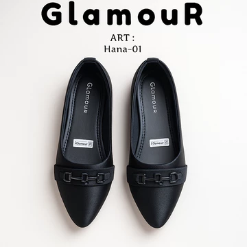 Flatshoes Wanita Hitam Elegan – Sepatu Flat Kerja Casual