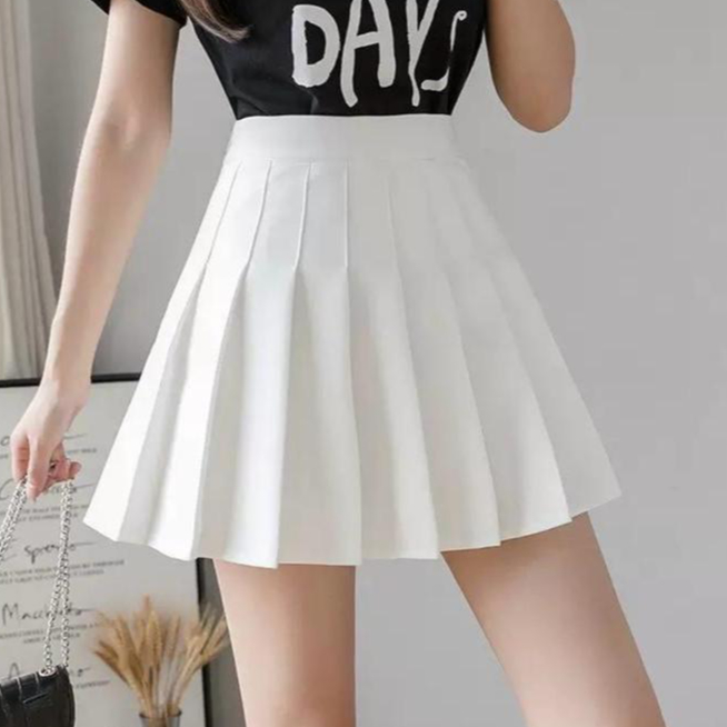 Jual DE'LALA - Rok Korean Style Polos Mini Skrit Rok Style Bahan ...
