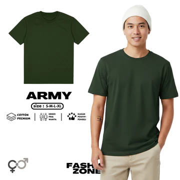 Kaos Polos Cotton Combed Premium Lengan Pendek Premium Pria Wanita