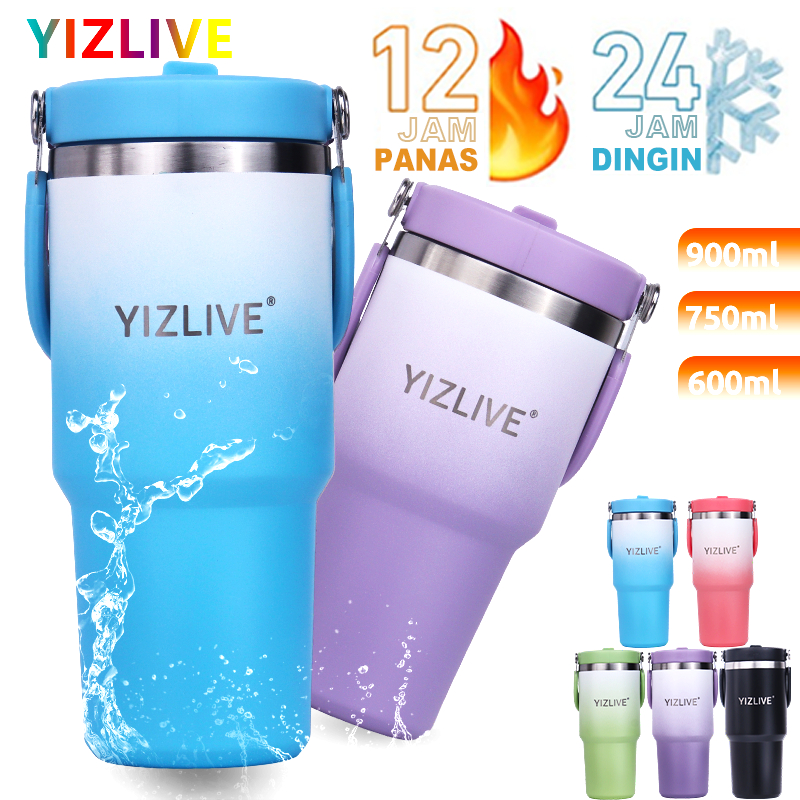 Jual YIZLIVE botol minum 600/750/900ML 304 tumbler stainless tumbler ...