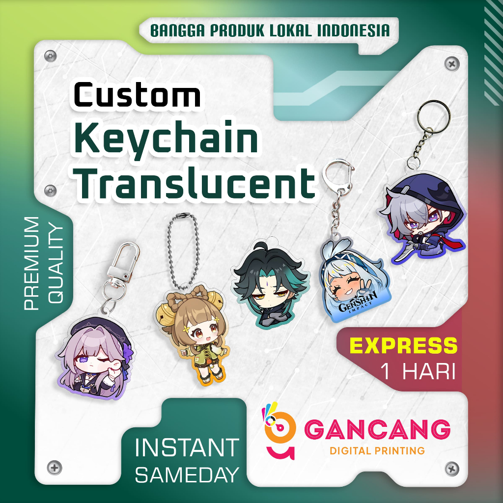 Jual [PREMIUM] Gantungan Kunci Custom Akrilik Translucent | Ganci ...