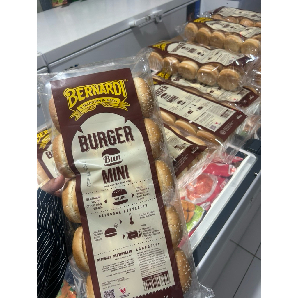 Jual Roti Burger Wijen Mini ( Kecil ) merk BERNARDI isi 20pc | Shopee ...