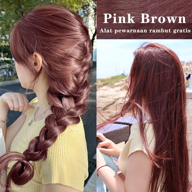 Jual Pewarna Rambut Ash Brown Pink Brown 100% Original Organic Hair ...