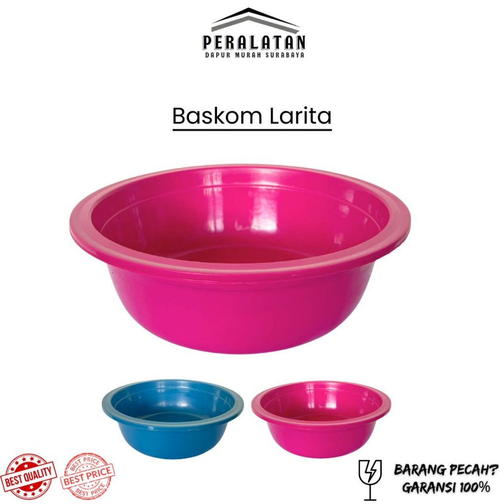 Jual (24 PCS) BASKOM LARITA 14 SOFT / BASKOM PLASTIK / BASKOM SEDANG ...