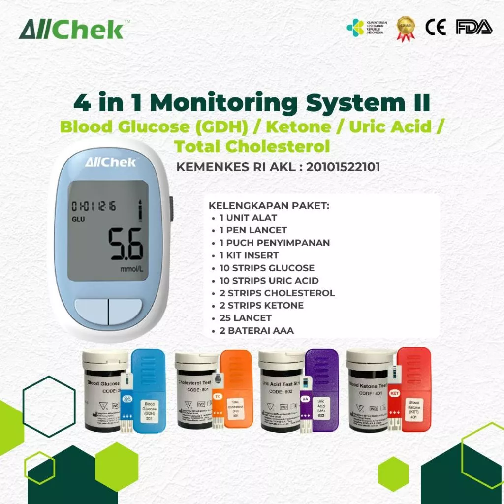 Allchek Alat Cek Gula Darah 4in1: Solusi Praktis untuk Kesehatan Kamu