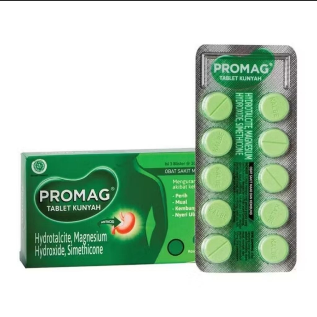 Jual Promag Tablet 1 Box isi 3 Blister Obat Maag | Shopee Indonesia