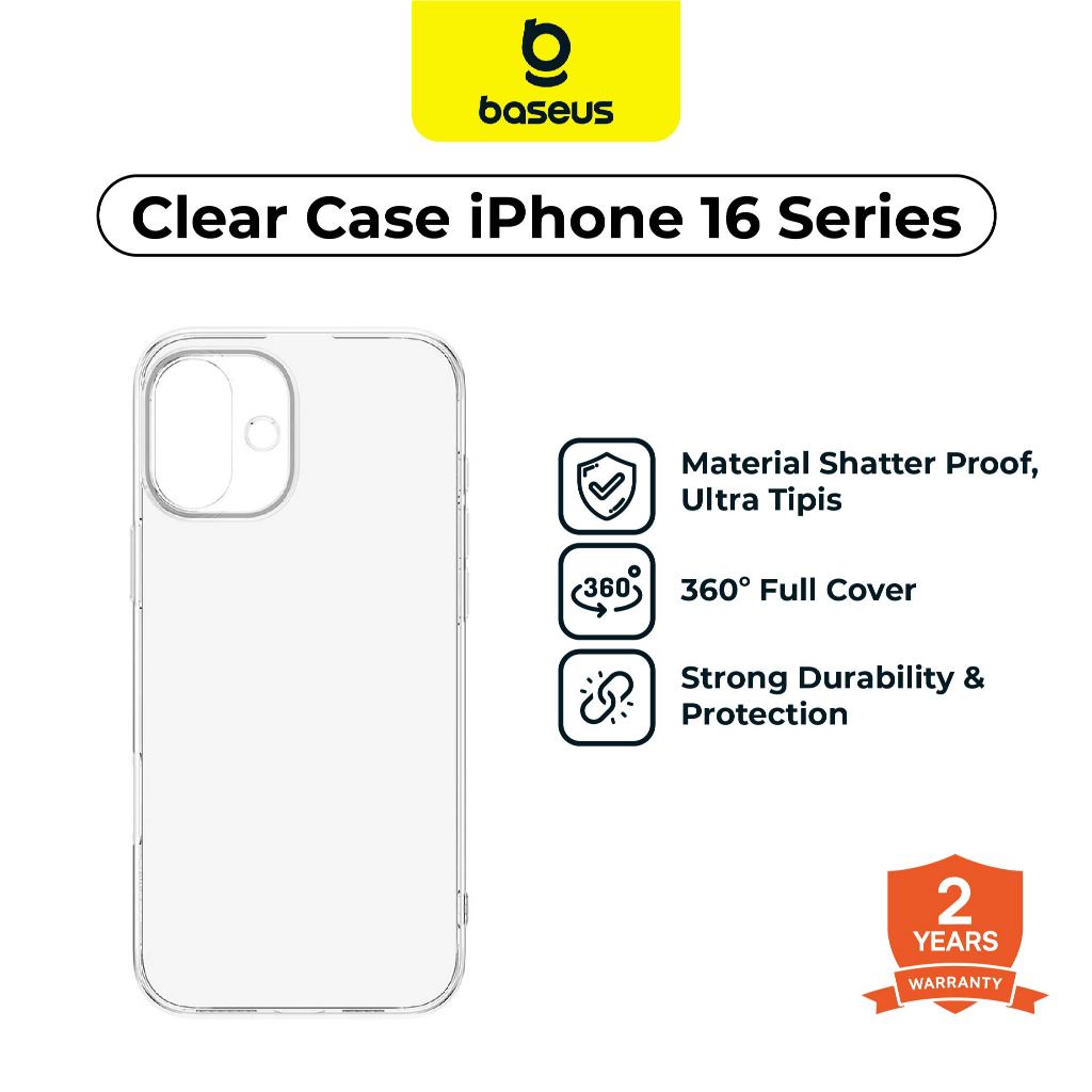 Jual BASEUS Casing Simple Series Tranparant Phone Case Lens Protector ...