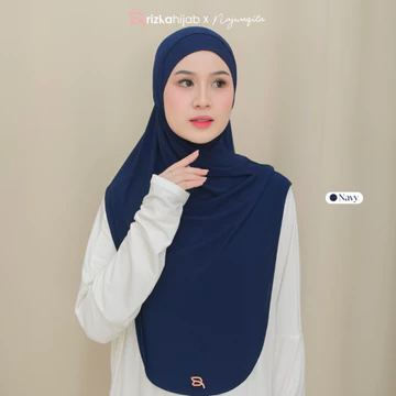 Rizka Hijab X Najwaqila Najwa Bergo Series 3 Hijab Instan Jersey Premium