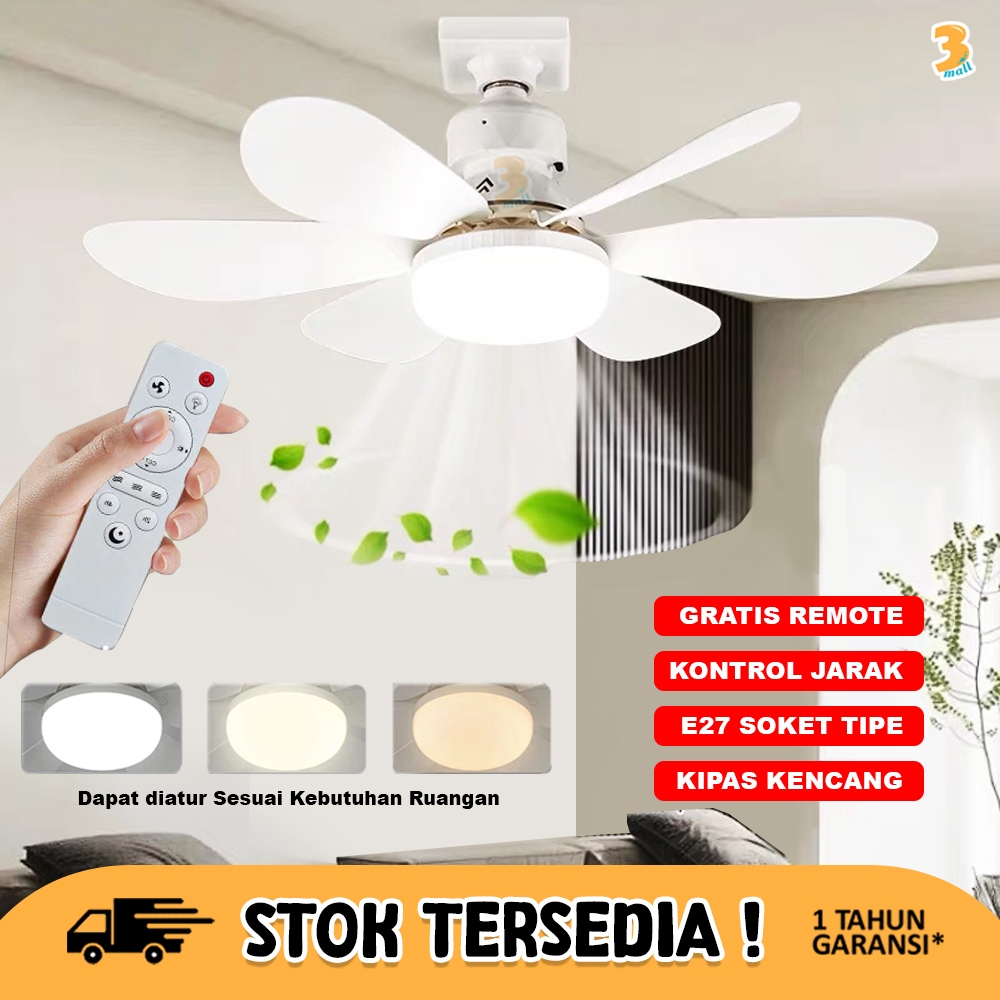 Jual Lampu Kipas Angin Plafon Dengan remote control Lampu 2In1 kipas ...