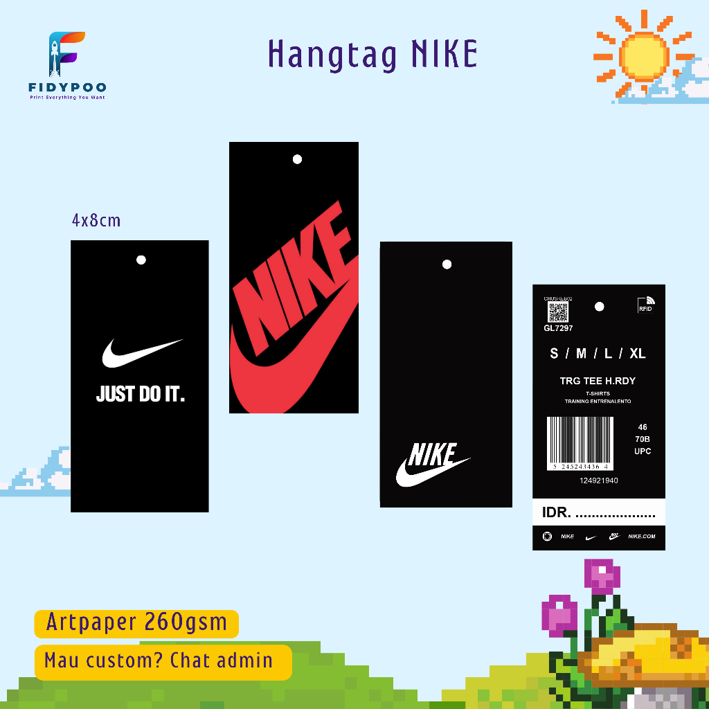 Jual HANGTAG NIK3 // LABEL NI*KE // LABEL BAJU | Shopee Indonesia