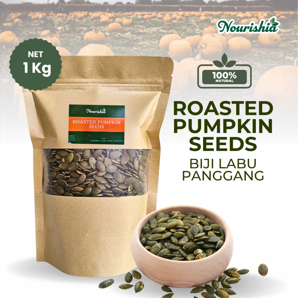 Jual Biji labu panggang 1 Kg / roasted pumpkin seeds 1 Kg | Shopee ...
