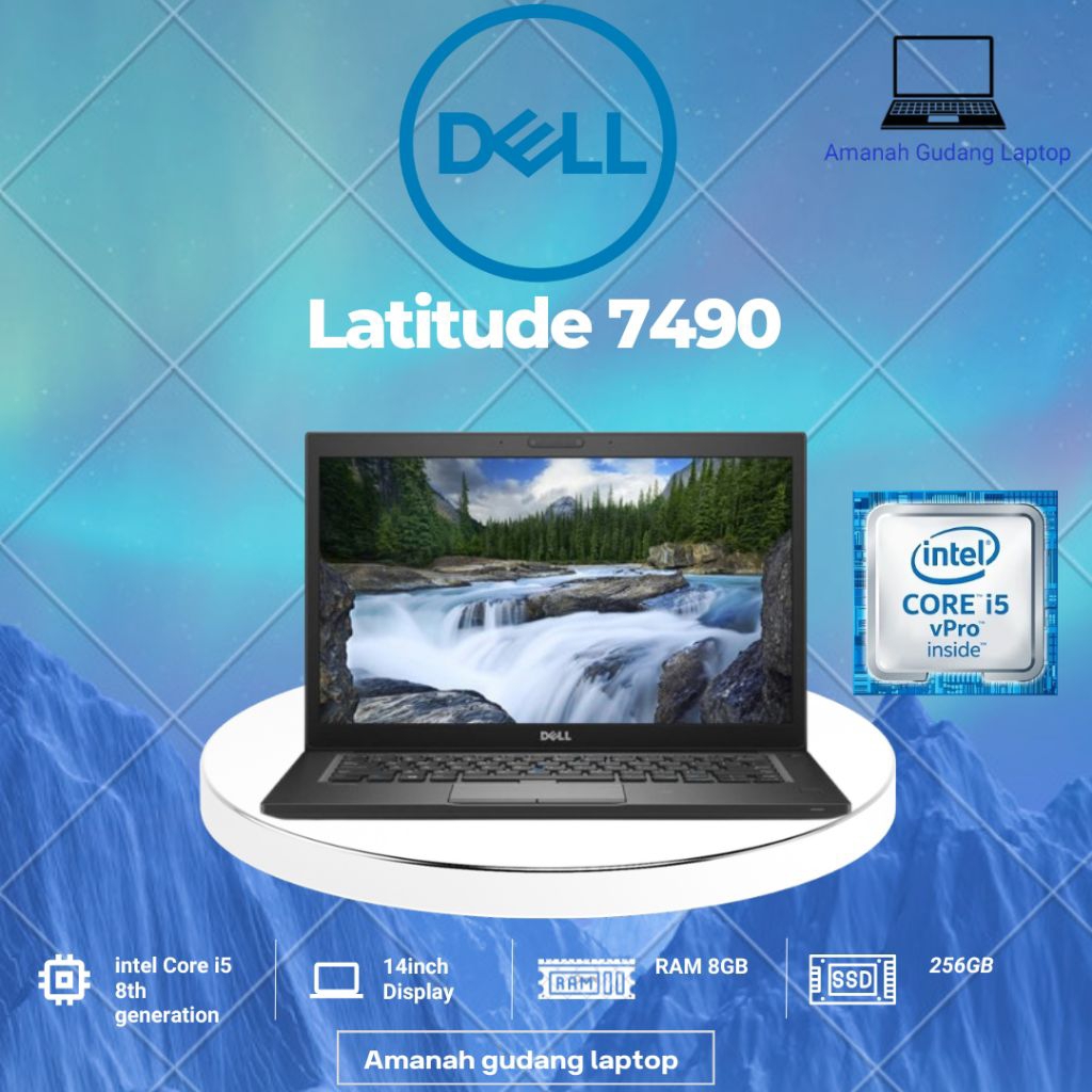 Laptop Dell Latitude All varian Core i5/ i7 gen 6/7/8 Ram 8GB/16GB/32GB SSD  512GB mulus original Bergaransi