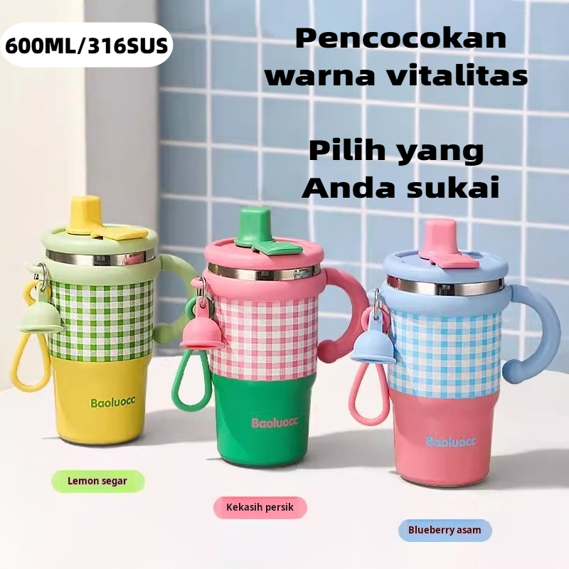 Jual [COD]tumbler Stainless Vacuum 600ml Portable Thermos Botol minum ...