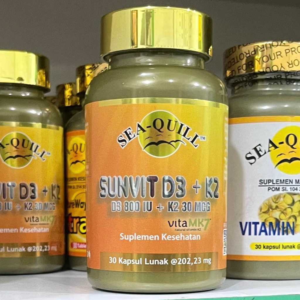 Jual Sea Quill Sunvit D3 + K2 30 Kapsul Lunak | Shopee Indonesia