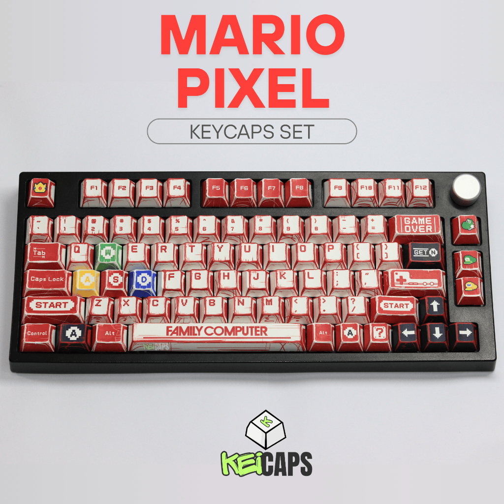 Jual Mario Pixel Manga PBT Dye Sub Keycaps Cherry Profile untuk ...