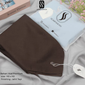 Jilbab Khaki Muda PNS Hijab Segiempat Voal Premium Kerudung Dinas ASN Warna Khaky By Scarfasions