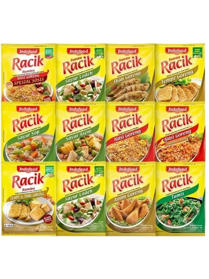 Jual INDOFOOD BUMBU RACIK RENCENG 200-260G (10 PCS @22-26G) | Shopee ...