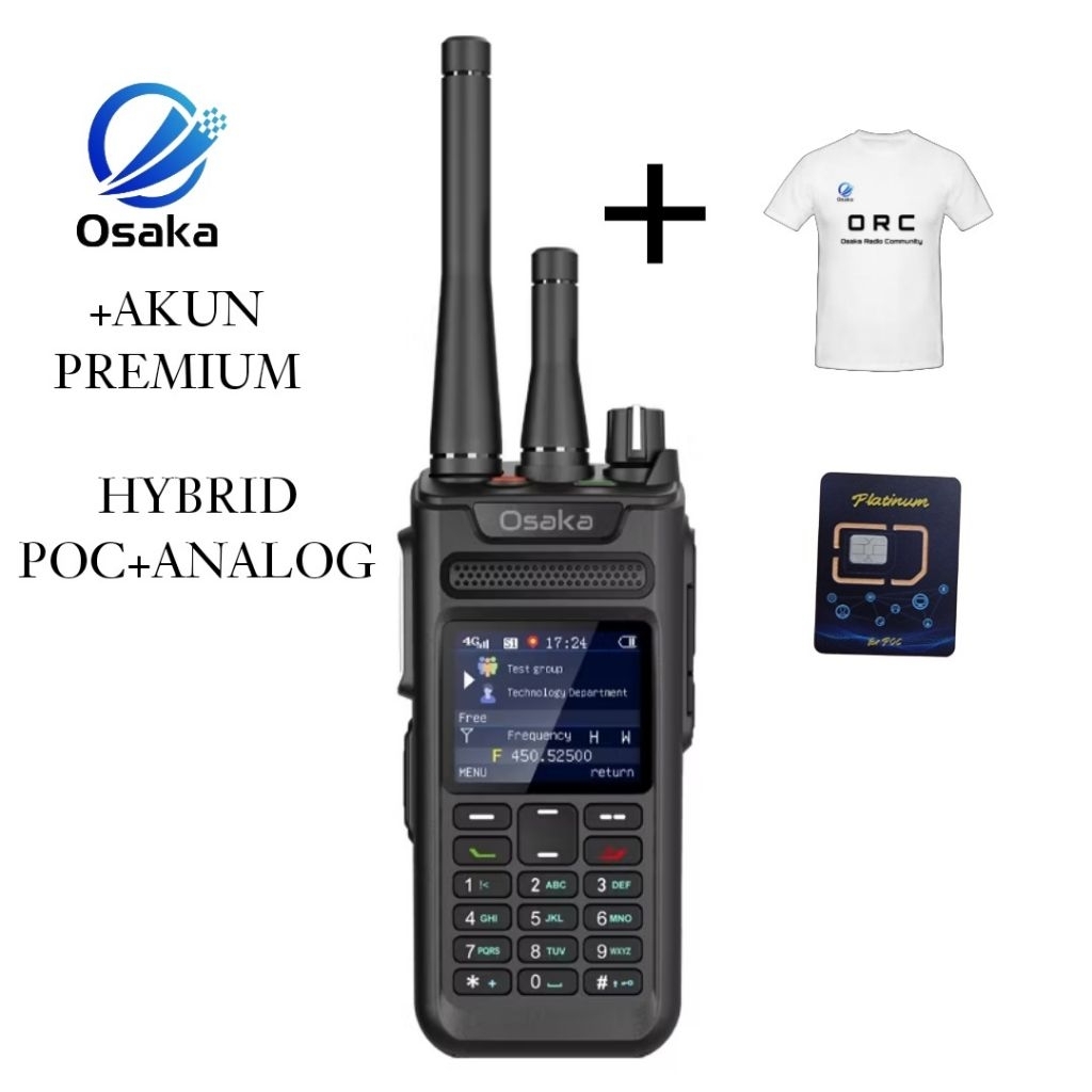 Jual HT POC HYBRID DUAL ANTENA 4G POC&ANALOG GLOBAL SERVER UNLIMITED ...