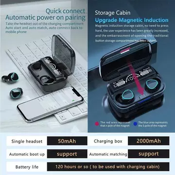 Headset Bluetooth TWS EARPHONE M10 Digital Indicator V5.1 BLUETOOTH
