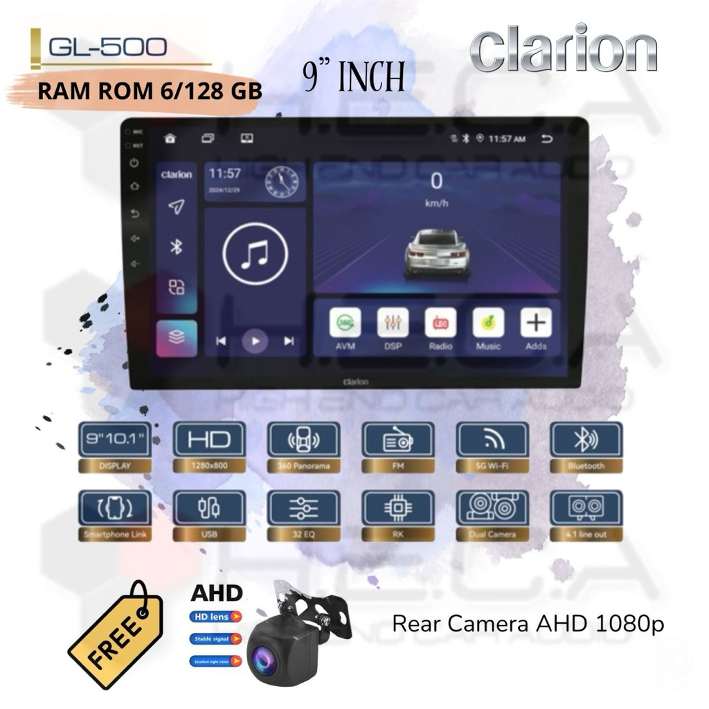 Jual Clarion GL-500 Android RAM 6/128 GB 9” dan 10” Head Unit Tape ...