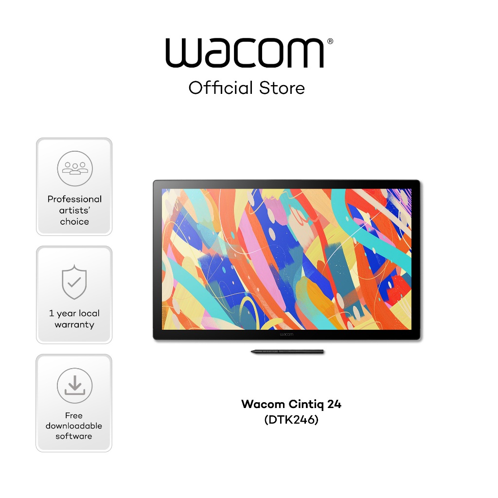 Jual Wacom Cintiq 24 Pen Display Tablet Monitor Design with Pro Pen 3 ...