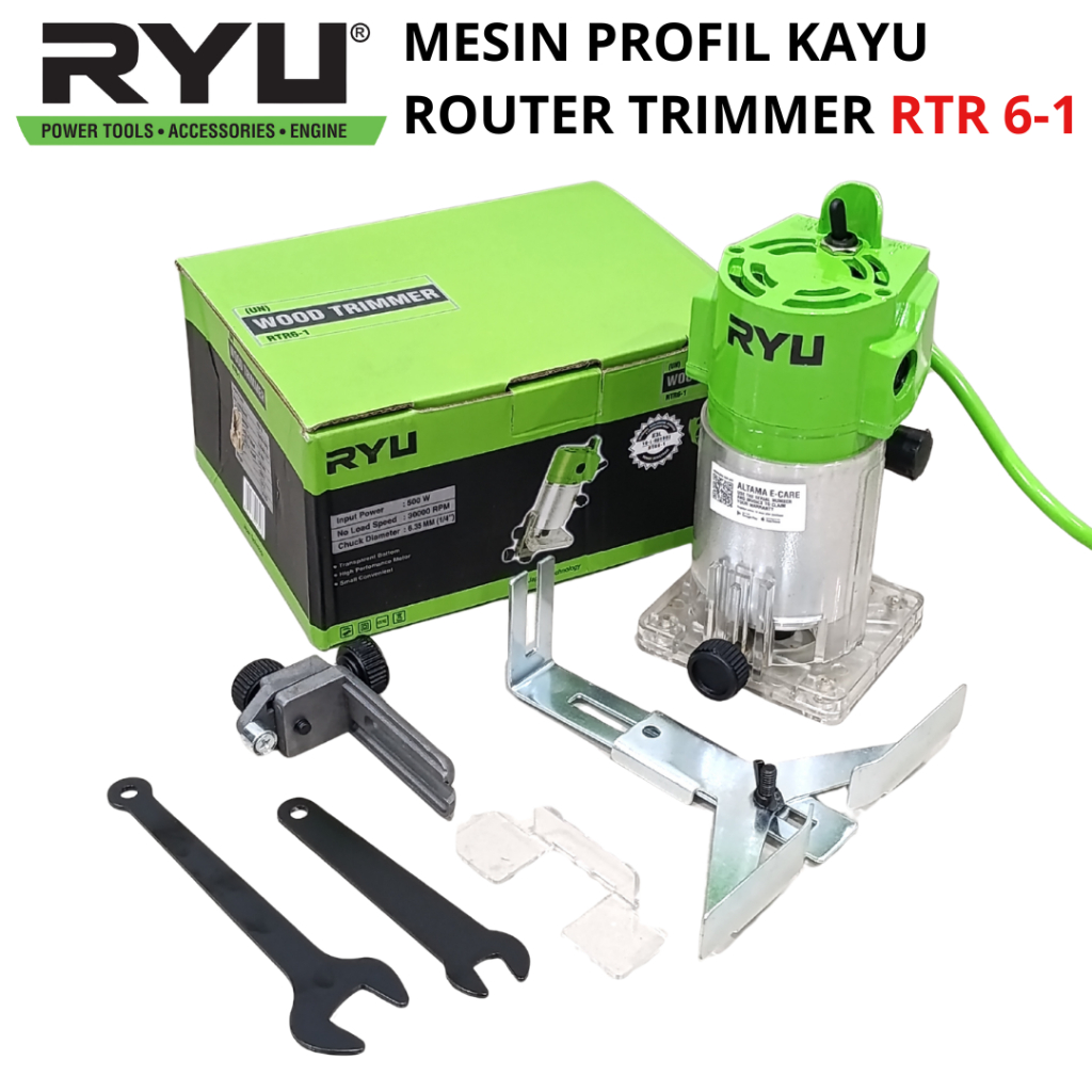 Jual RYU Mesin Profil Kayu 6mm Router Wood Trimmer RTR 6-1 Mesin Ukir ...