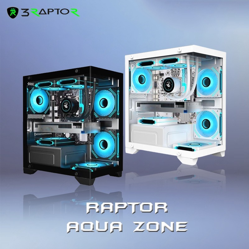 Jual Casing Gaming/PC/Office RAPTOR AQUA ZONE M-ATX/ITX + USB 3.0 ...