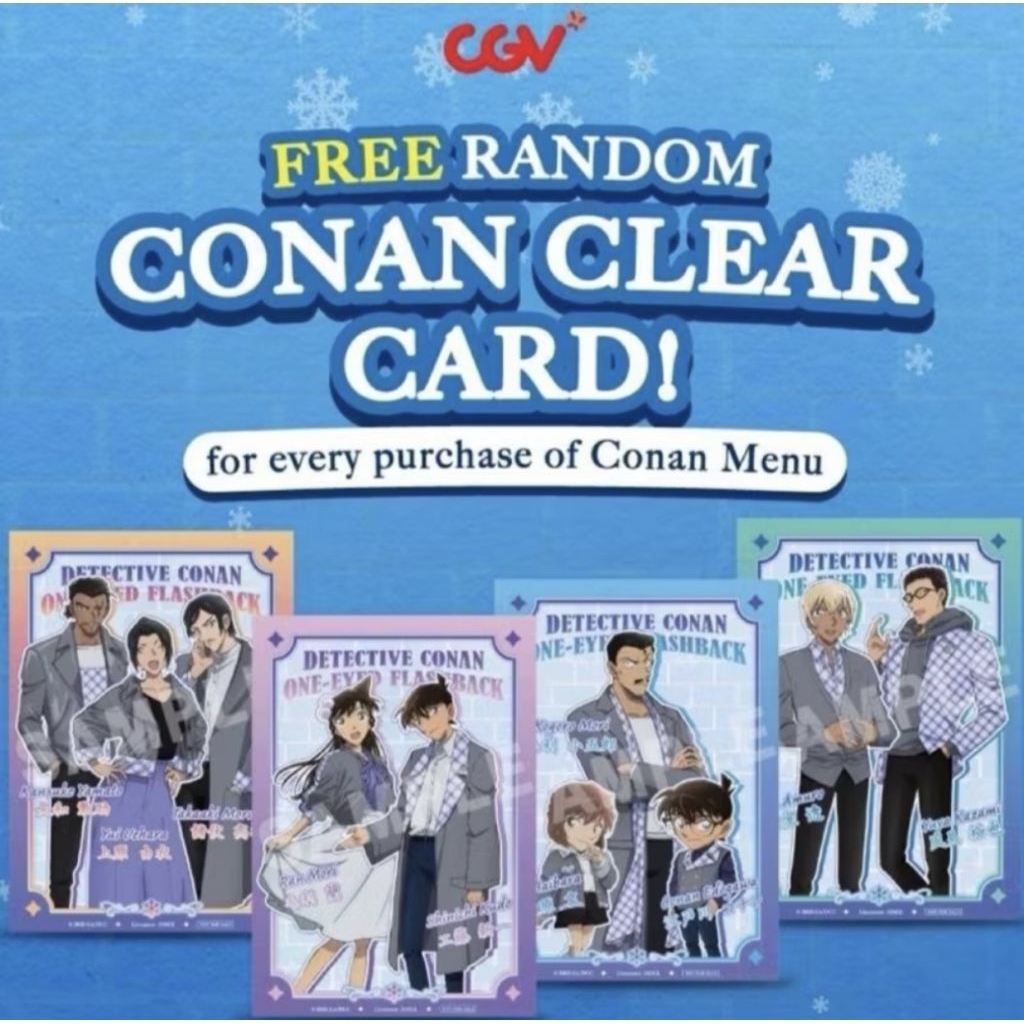 Jual Original Official Clear Card Conan X CGV Conan Cafe | Detective ...