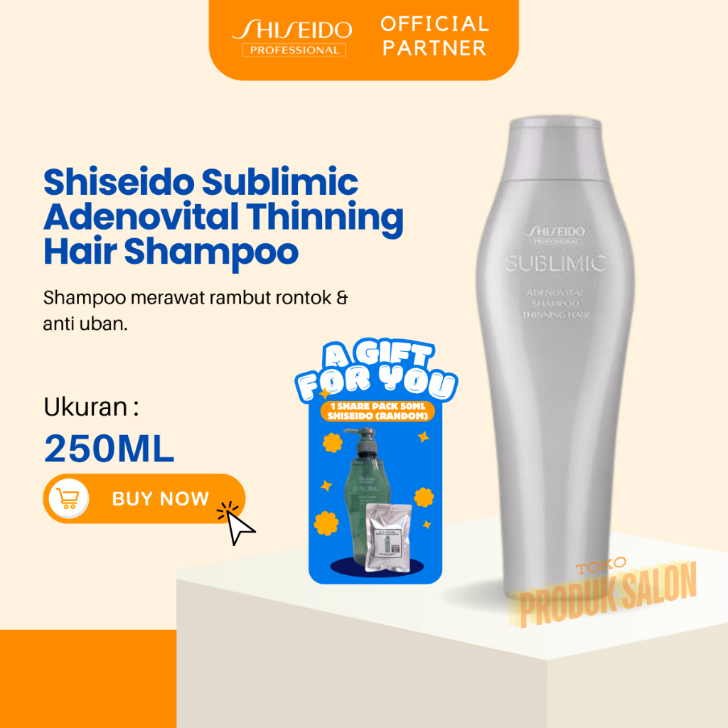 NEW ORIGINAL Shampoo ADENOVITAL SUBLIMIC Shiseido Professional 250ml