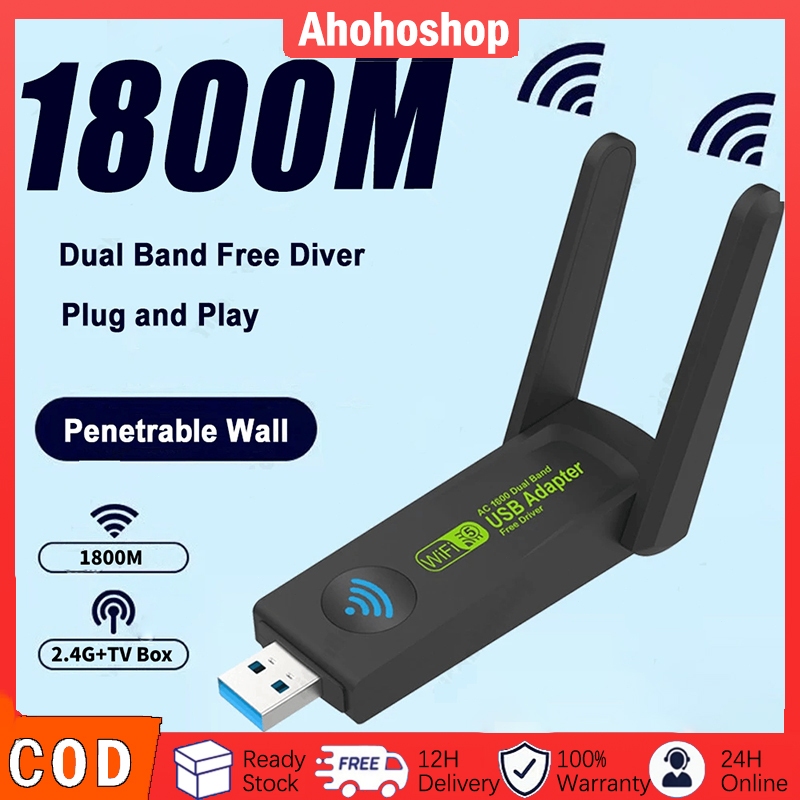 Jual Dongle WiFi Adapter 1800Mbps USB Network Dongle Antena STB MT7601 ...