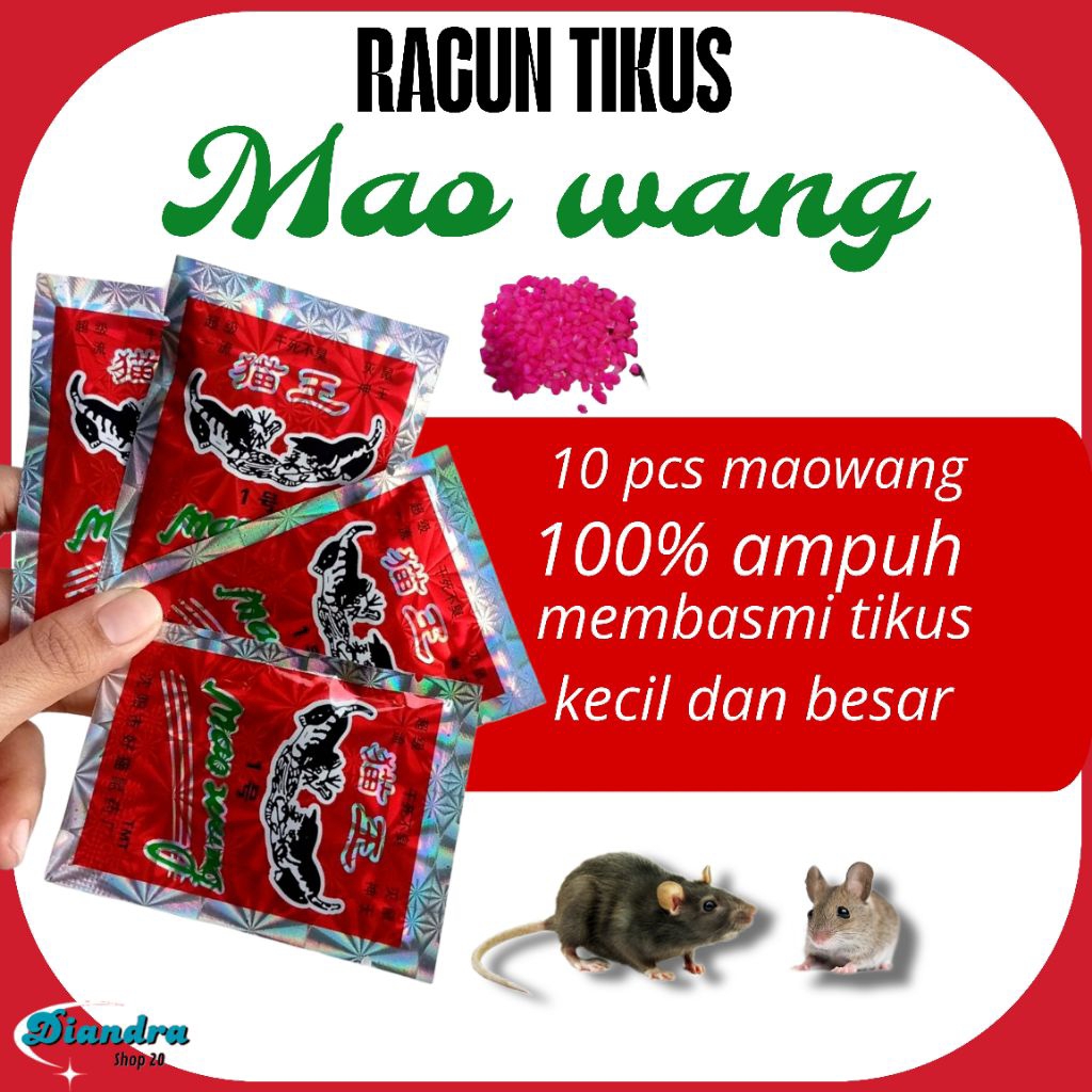 Jual 10 pcs RACUN TIKUS MAOWANG MERAH AMPUH BASMI HAMA TIKUS | Shopee ...