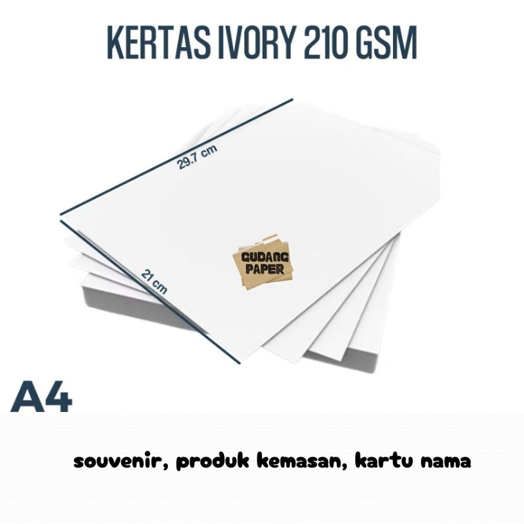 Jual kertas ivory 210 gsm A4 isi 500 lembar kertas ivory A4 kertas ...
