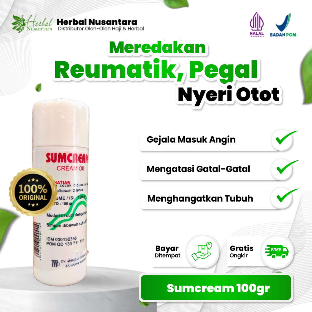 Jual Sumcream Original Produk Krim Herbal Pereda Nyeri Otot & Sendi ...