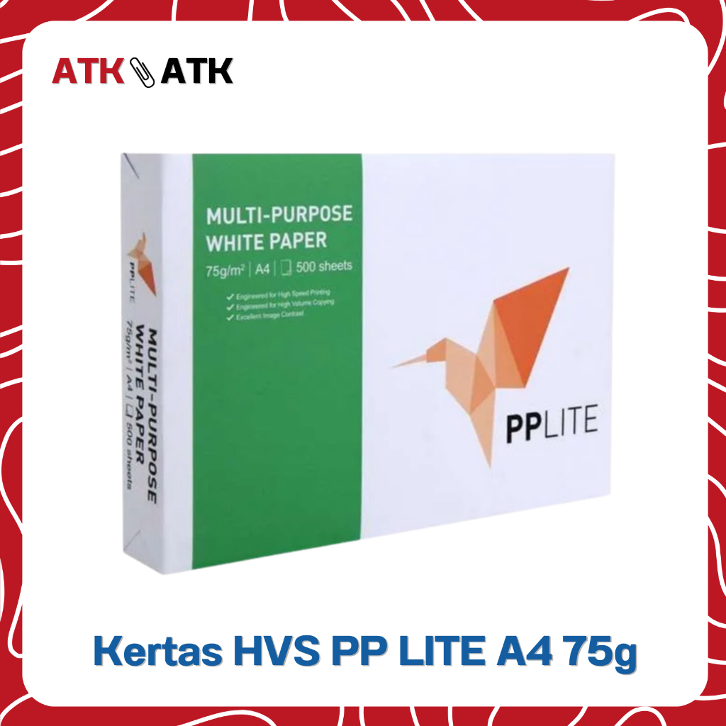 Jual [RIM] KERTAS PRINTER / KERTAS HVS PP LITE A4 75gsm 1 Rim isi 500 ...