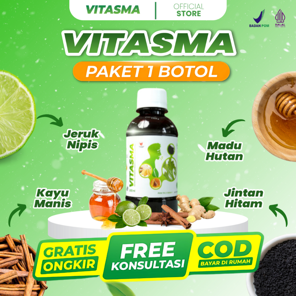 Jual [100% ORIGINAL] Madu Vitasma Atasi Masalah Pernapasan Batuk Kering ...