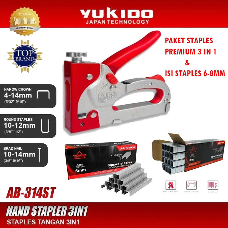 Jual Staples Tembak R23 Paket + Isi 5000pcs 6mm & 8mm Gun Tacker ...