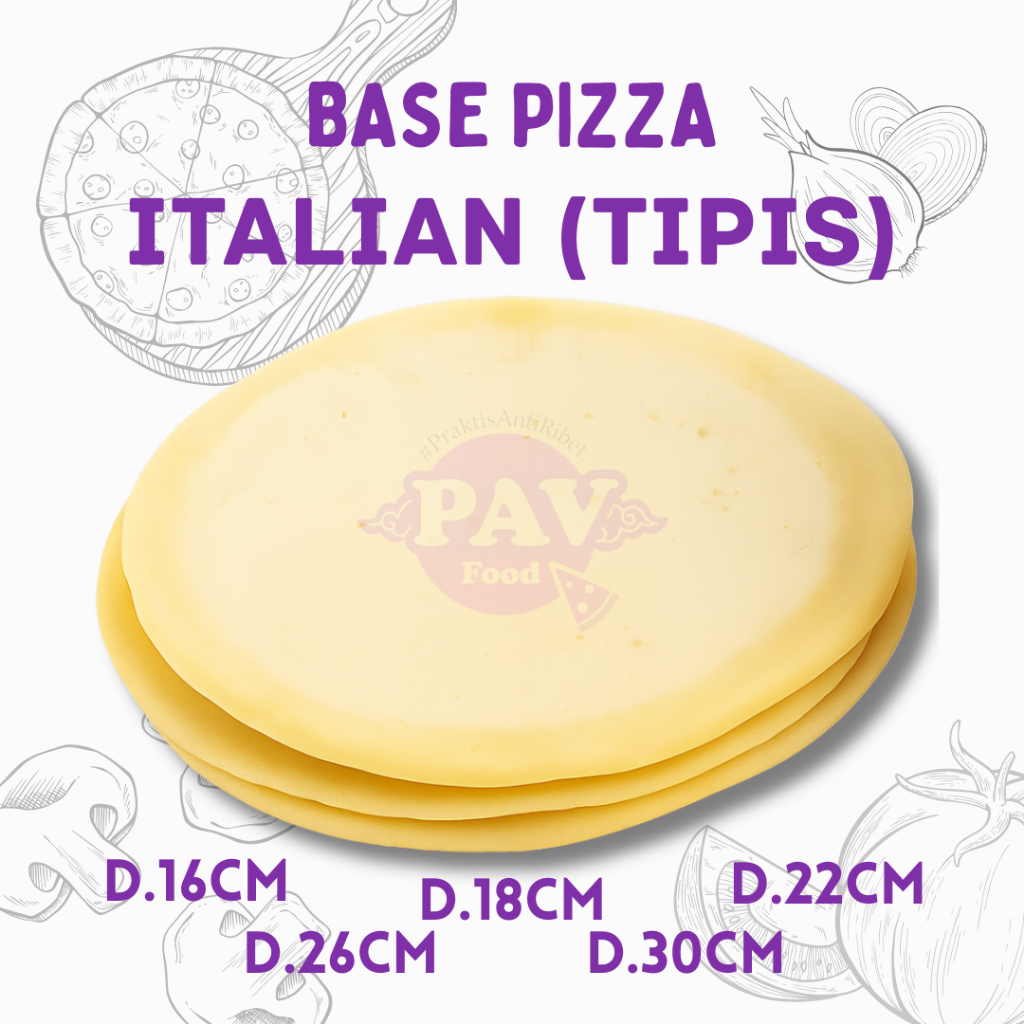 Jual PAV Roti Italian D.30 dough base pizza frozen tipis crispy enak ...