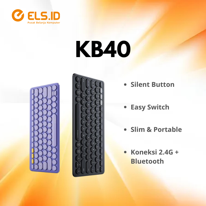 Jual Robot KB40 Keyboard Wireless Bluetooth Silent Button | Shopee ...
