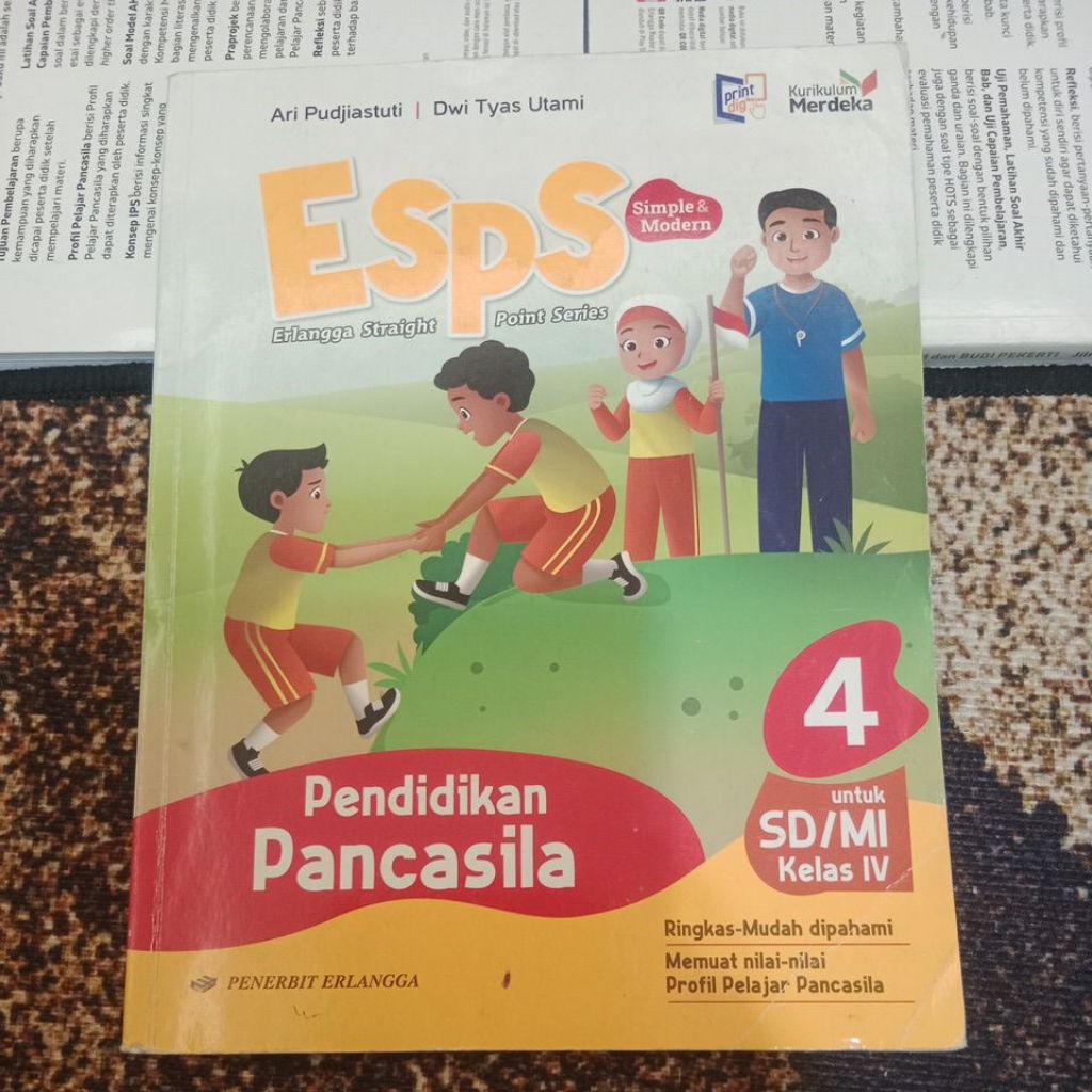 Jual ESPS PENDIDIKAN PANCASILA KELAS 4 IV KURIKULUM MERDEKA ERLANGGA ...