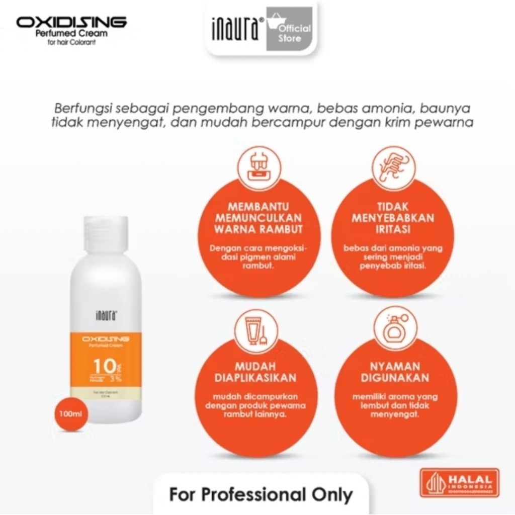 Jual Inaura Oxidising Cream Developer 100ml Series | Shopee Indonesia