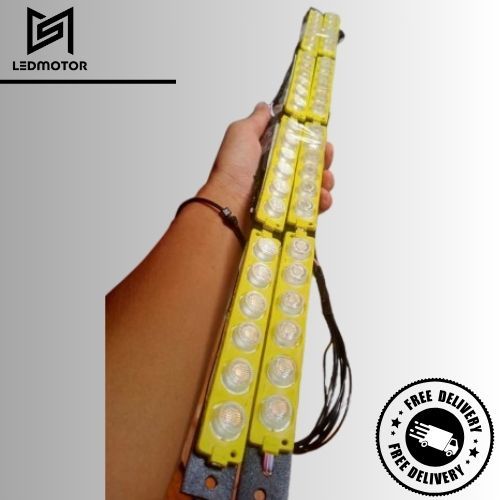 Jual Lampu Rotator Light Bar 12-24V 6 Mata LED 120Cm 8 Channel 10 Mode ...