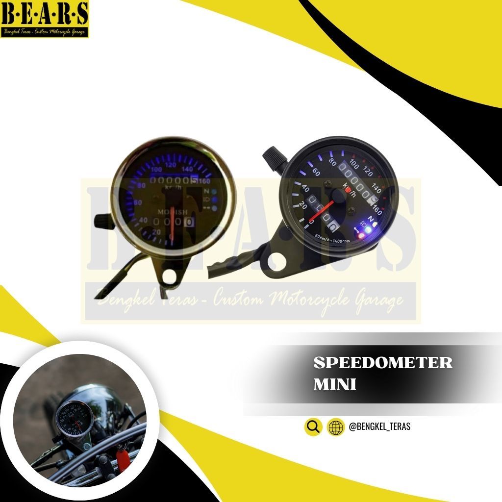 Jual Speedometer Motor Custom Bulat Kawasaki W175 Benelli CB GL ...