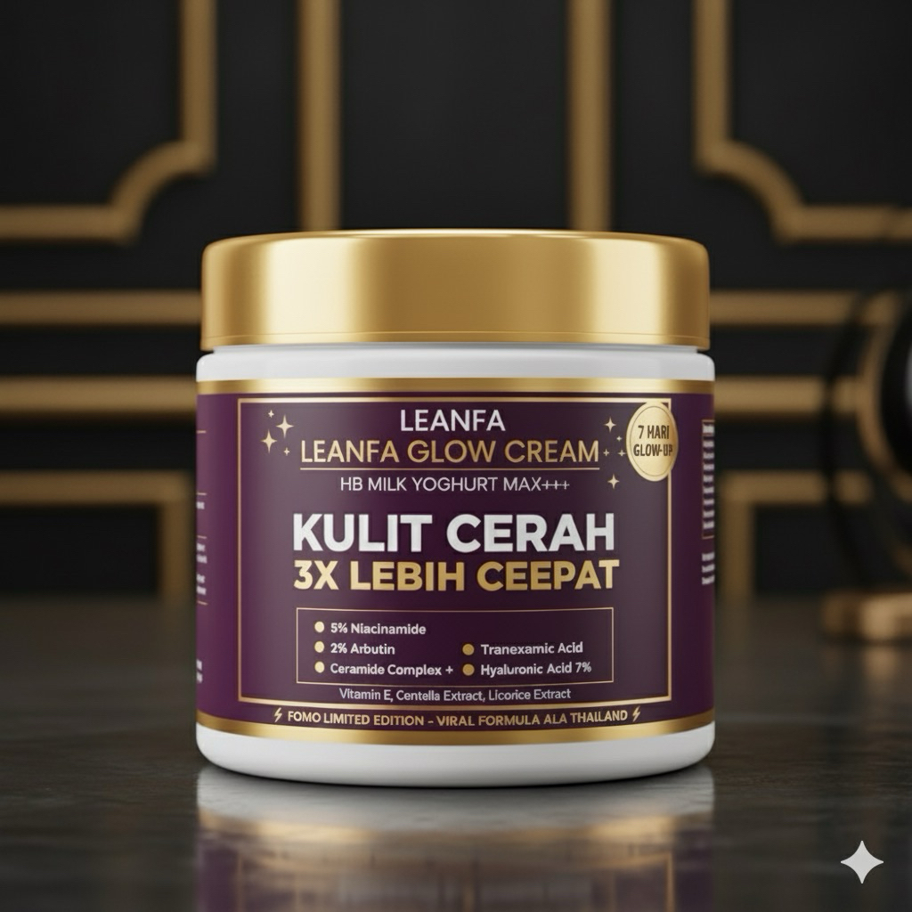 Jual Leanfa Glow Body Cream 250gr – Glow Max+ Thailand Formula ...