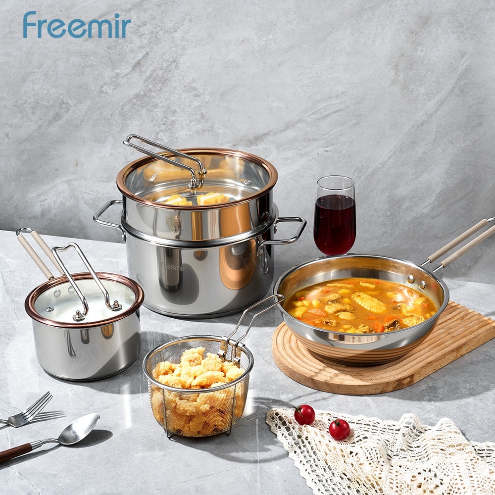 Jual Special freemir Seri Api-304 Double Bottom Stainless Steel 5-Piece ...