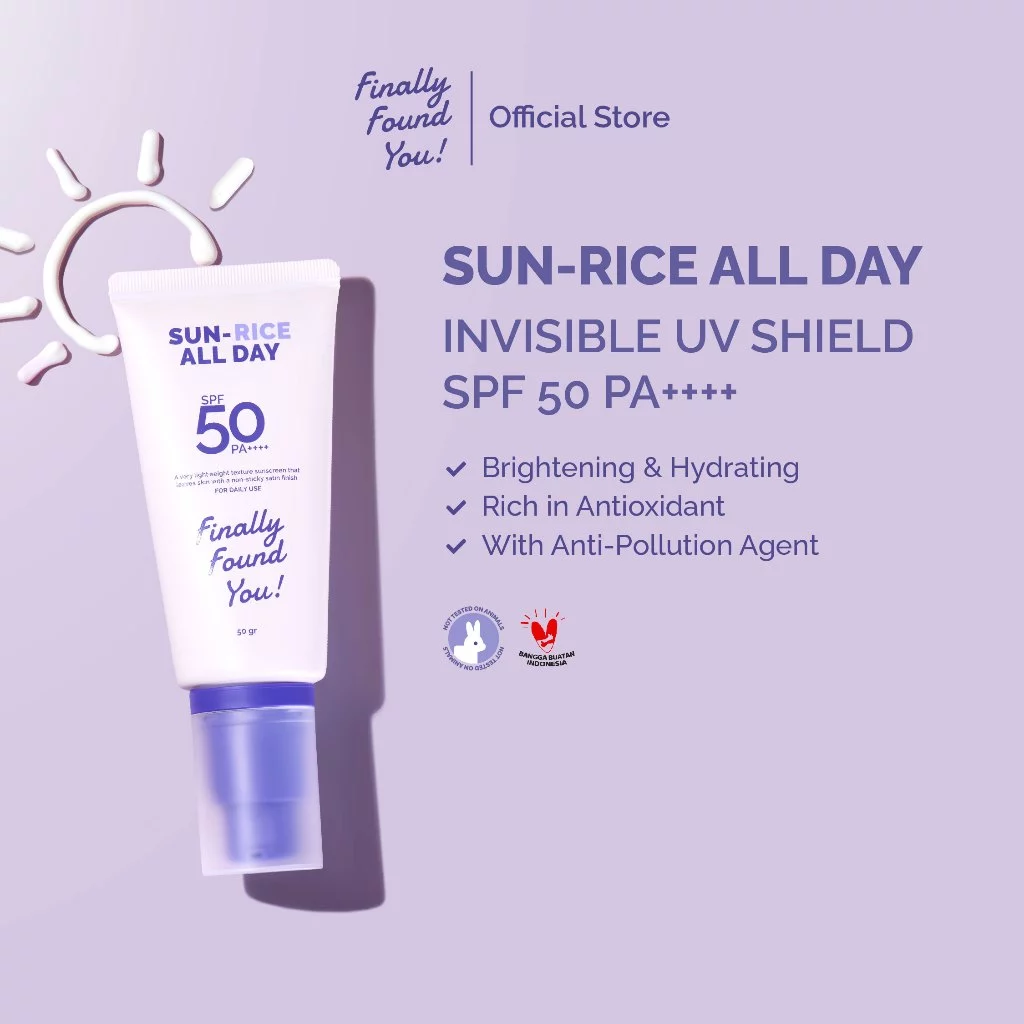 Pratinjau Finally Found You! SunRice All day Invisible UV Shield SPF 50 PA++++ 50ml