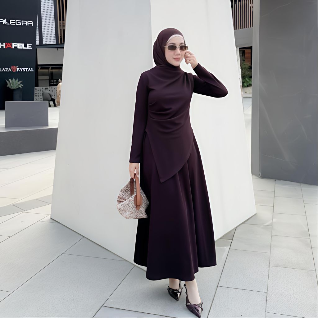 Jual Cahyati Collection - Abelia Set Rok Knit Rib One Set Wanita ...