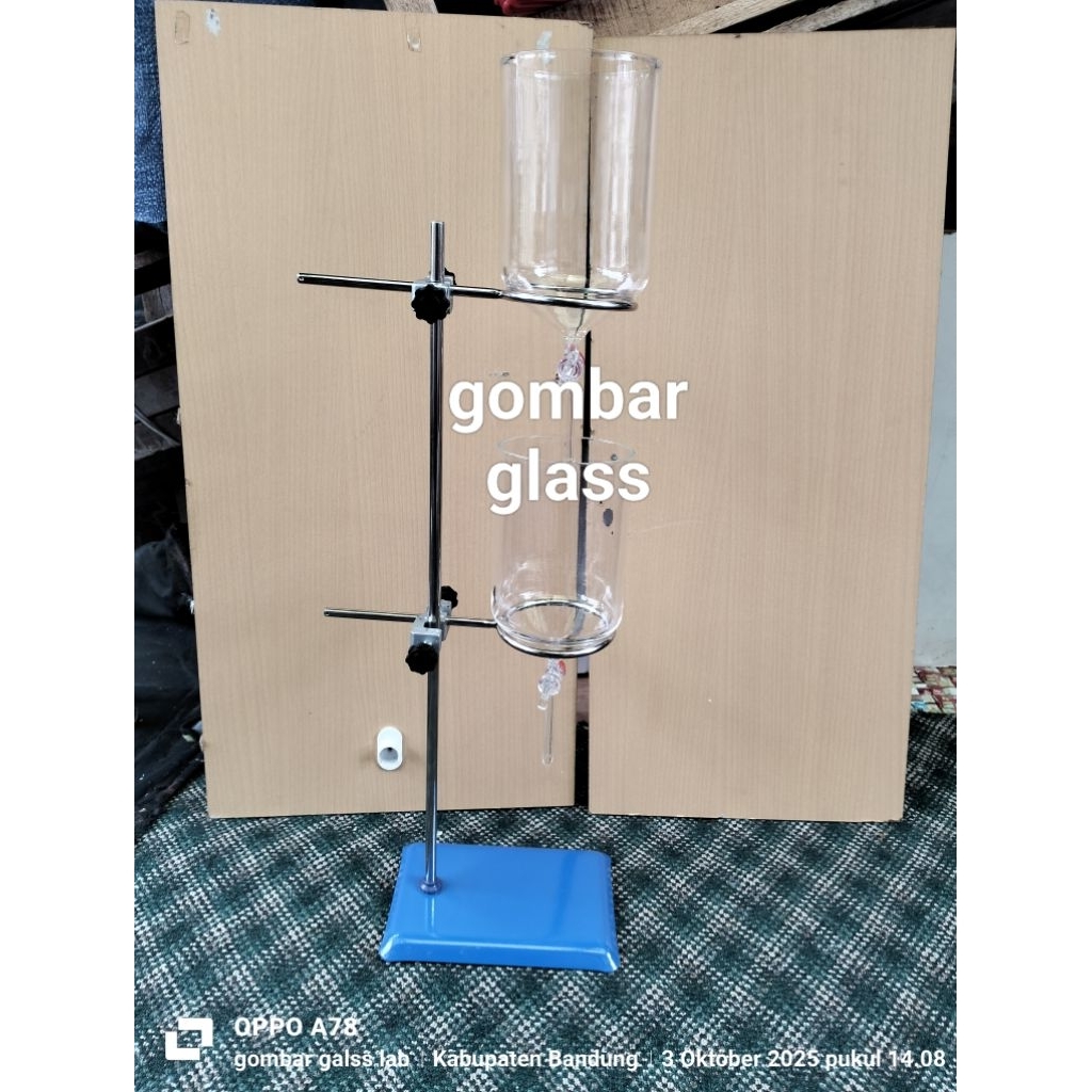 Jual Tabung perkolasi 1liter pyrex fulset statip + ring | Shopee Indonesia