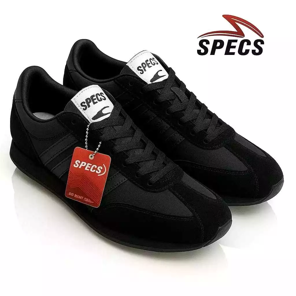 Sepatu Sekolah Specs 104 Hitam Suede Original