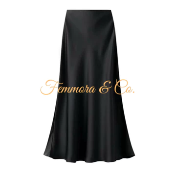 Rok Satin Silk Premium Maxi A Line Satin Skirt Rok Satin Duyung Panjang Rok Size S XXXL