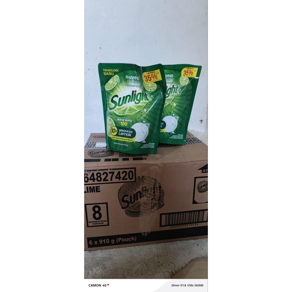Jual Sunlight 1 karton isi 6 pouch 910 ml | Shopee Indonesia